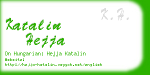 katalin hejja business card